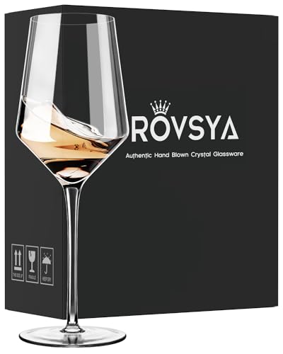 Modern Crystal White Wine Glasses (Set of 4)