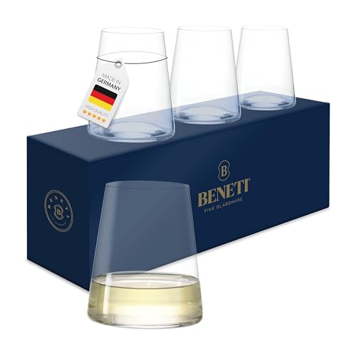 German Stemless Wine Glasses - Set of 4