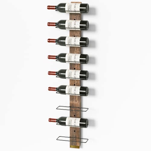 Rustic Wood Wine Rack for 9 Bottles