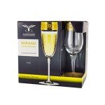 Elegant Gold Rimmed Champagne Flutes - Set of 6