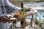 Stylish Bamboo Wine and Cheese Board Set