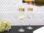 Elegant Gold Rimmed Champagne Flutes - Set of 6