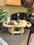 Stylish Bamboo Wine and Cheese Board Set