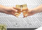 Elegant Gold Rimmed Champagne Flutes - Set of 6