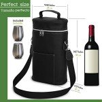 Luxury Wine Tote for 2 Bottles & Glasses
