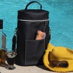 Luxury Wine Tote for 2 Bottles & Glasses