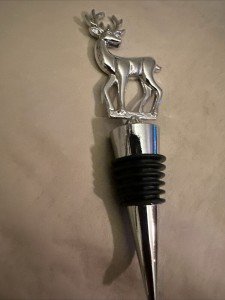 Unique Silver Deer Wine Bottle Cork Gift