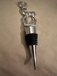 Unique Silver Deer Wine Bottle Cork Gift