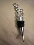 Unique Silver Deer Wine Bottle Cork Gift