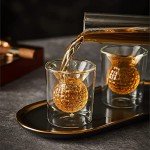 Golf-Themed Decanter Set with 4 Whisky Glasses