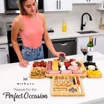 Elegant Charcuterie Board Set with Wine Markers