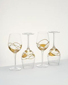 Handmade Blue Wine Glasses - Set of 4