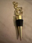 Gold Metal Deer Wine Bottle Cork Gift