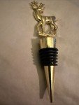 Gold Metal Deer Wine Bottle Cork Gift