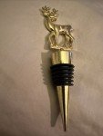 Gold Metal Deer Wine Bottle Cork Gift