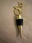 Gold Metal Deer Wine Bottle Cork Gift
