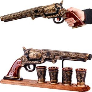 Stylish 600ml Decanter Set with Bullet Shot Glasses