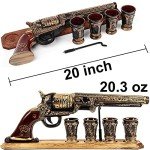 Stylish 600ml Decanter Set with Bullet Shot Glasses