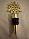 Unique Gold Snowflake Wine Bottle Cork