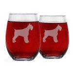 Stemless Wine Glasses for Dog Lovers - Set of 2