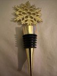 Unique Gold Snowflake Wine Bottle Cork