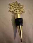 Unique Gold Snowflake Wine Bottle Cork