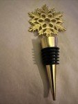 Unique Gold Snowflake Wine Bottle Cork