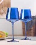 Colorful European Square Wine Glass Set