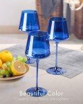 Colorful European Square Wine Glass Set