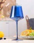 Colorful European Square Wine Glass Set