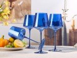 Colorful European Square Wine Glass Set