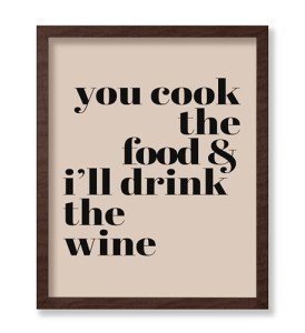 Fun Wine Quote Wall Art for Kitchen Decor