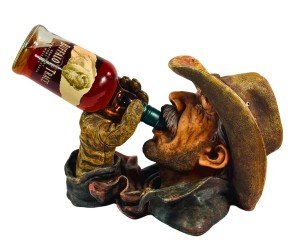 Rustic Cowboy Wine Bottle Holder for Western Decor