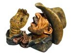Rustic Cowboy Wine Bottle Holder for Western Decor