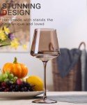 Colorful Hand-Blown Square Wine Glass Set