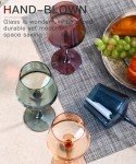 Colorful Hand-Blown Square Wine Glass Set