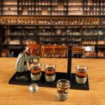 Pistol Decanter Set with Glasses and Stand