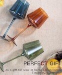 Colorful Hand-Blown Square Wine Glass Set