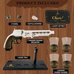 Pistol Decanter Set with Glasses and Stand