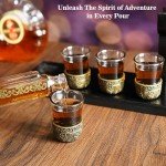 Pistol Decanter Set with Glasses and Stand