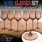 Elegant Hand-Blown Crystal Wine Glasses - 18 oz