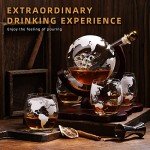 Whiskey Decanter Set with Globe Glasses