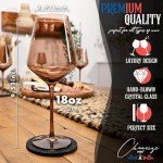 Elegant Hand-Blown Crystal Wine Glasses - 18 oz