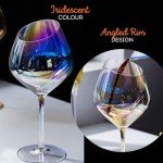 Iridescent Wine Glass Set for Wine Lovers