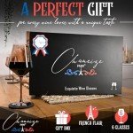 Elegant Hand-Blown Crystal Wine Glasses - 18 oz