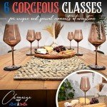 Elegant Hand-Blown Crystal Wine Glasses - 18 oz