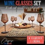 Elegant Hand-Blown Crystal Wine Glasses - 18 oz