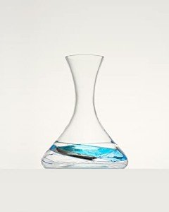 Sagrada Blue Hand-Painted Wine Decanter - 50 Oz