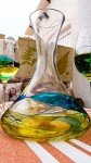Sagrada Blue Hand-Painted Wine Decanter - 50 Oz