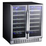Dual Zone 56-Bottle French Door Wine Cooler